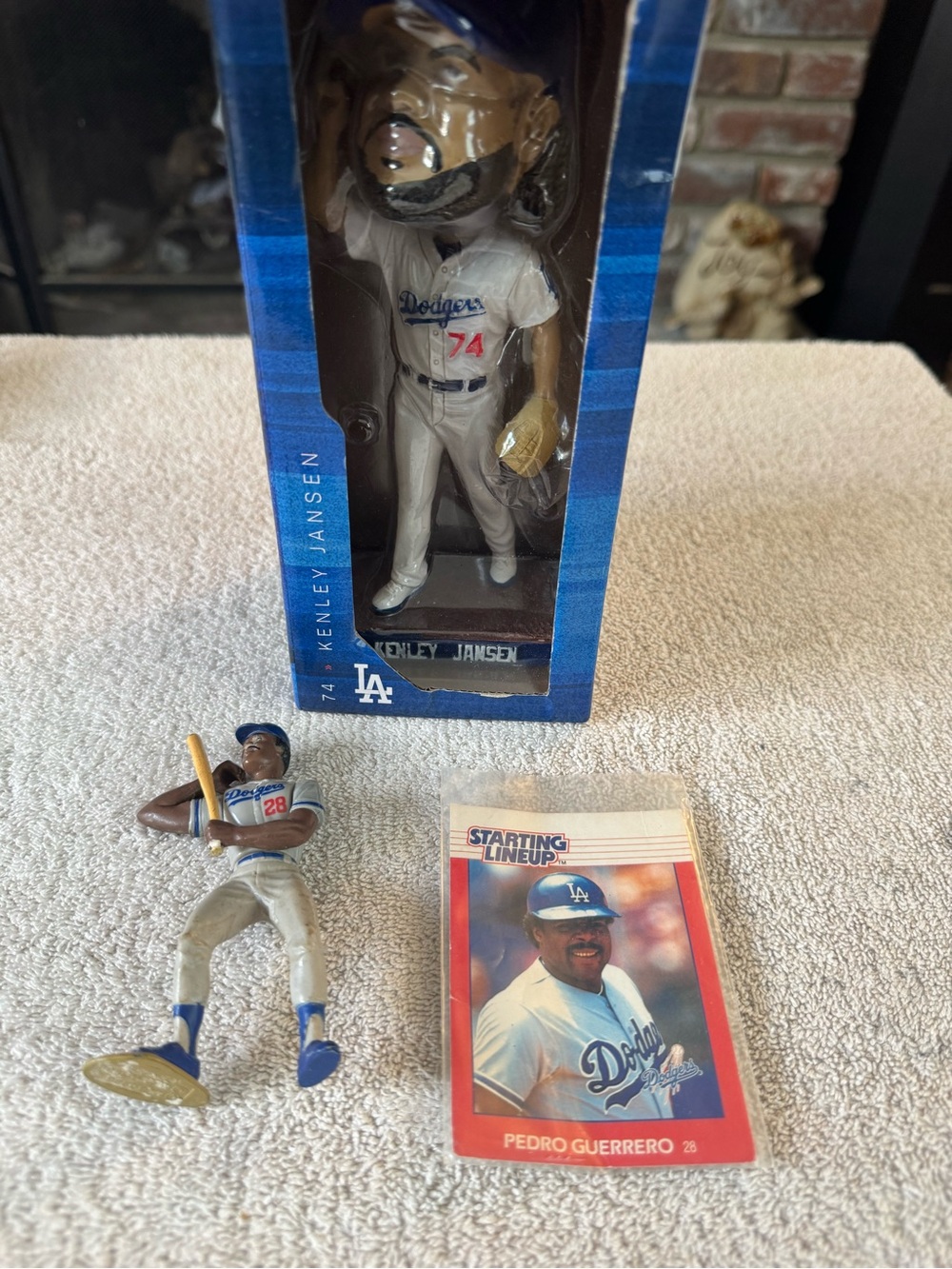 Los Angeles Dodgers Kenley Jansen Bobblehead & Pedro Guerrero White/Blue